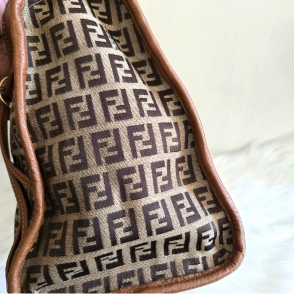 Fendi Brown Monogram Tote - Picture 6 of 13